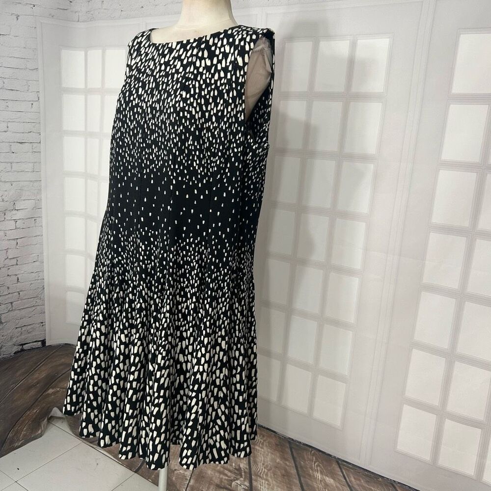Eliza J Black and White Print Sheath Dress Size 18W - Picture 3 of 9